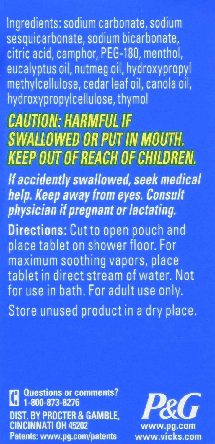 Vicks VapoShower, 3 tablets, (Pack of 4): Health & Personal Care