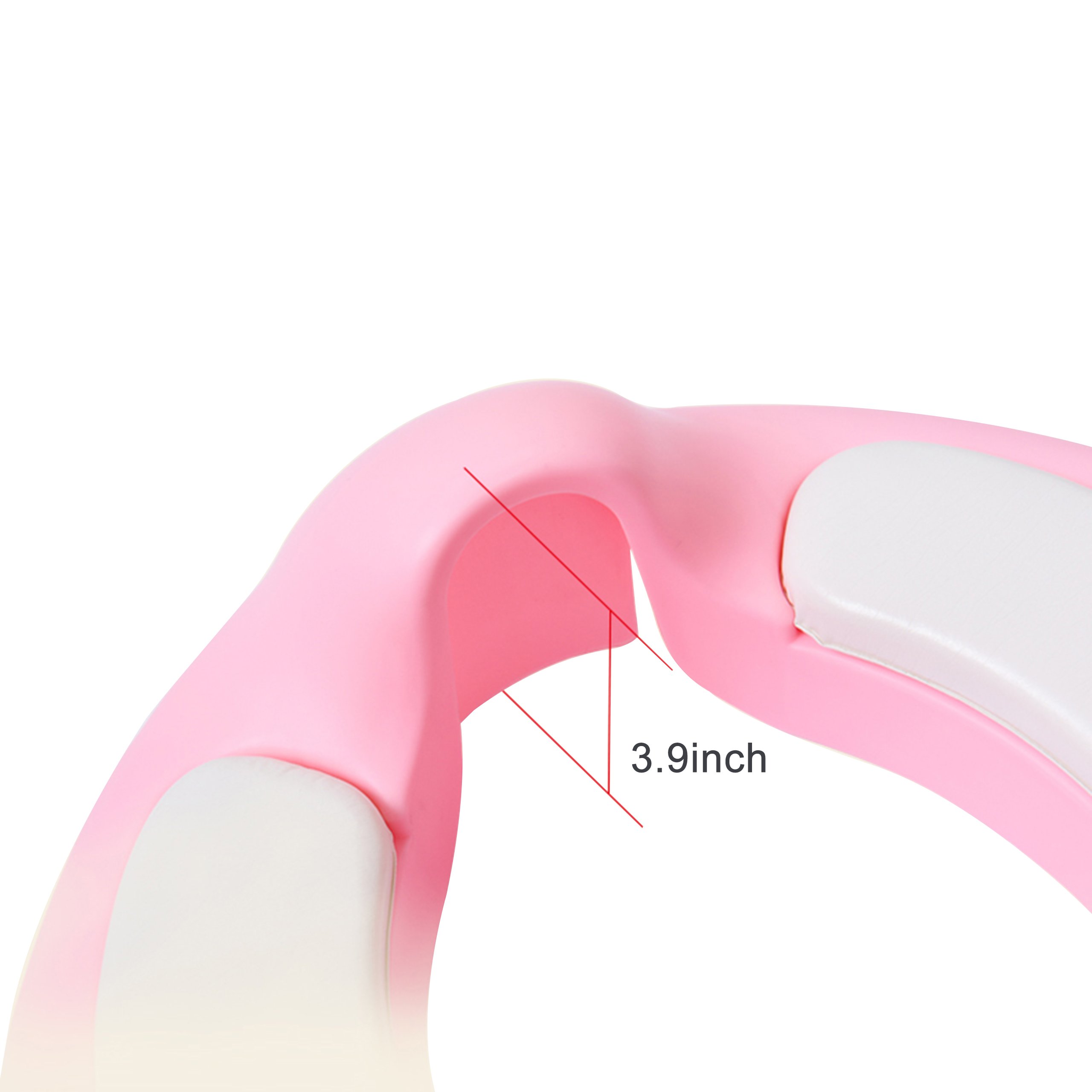 Potty Training Seat For Kids Boys Girls Toddlers Toilet Seat For Baby With Cushion Handle And Backrest Toilet Trainer For Round And Oval Toilets (Pink)