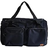 SnuggleNovaPack Travel Duffel Bags, Large Capacity Gym Bag for Men Women, Duffel Bag with Adjustable Strip for Travel, Airplanes, Sports(Black)