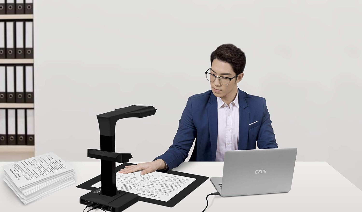 CZUR ET18 Pro Professional Document Scanner, 2nd Gen Auto-Flatten & Deskew Tech, 18MP Sony Camera, Capture A3, 186 Languages OCR, Convert to PDF/Searchable PDF/Word/Tiff/Excel, Run On Windows & MacOS: Electronics