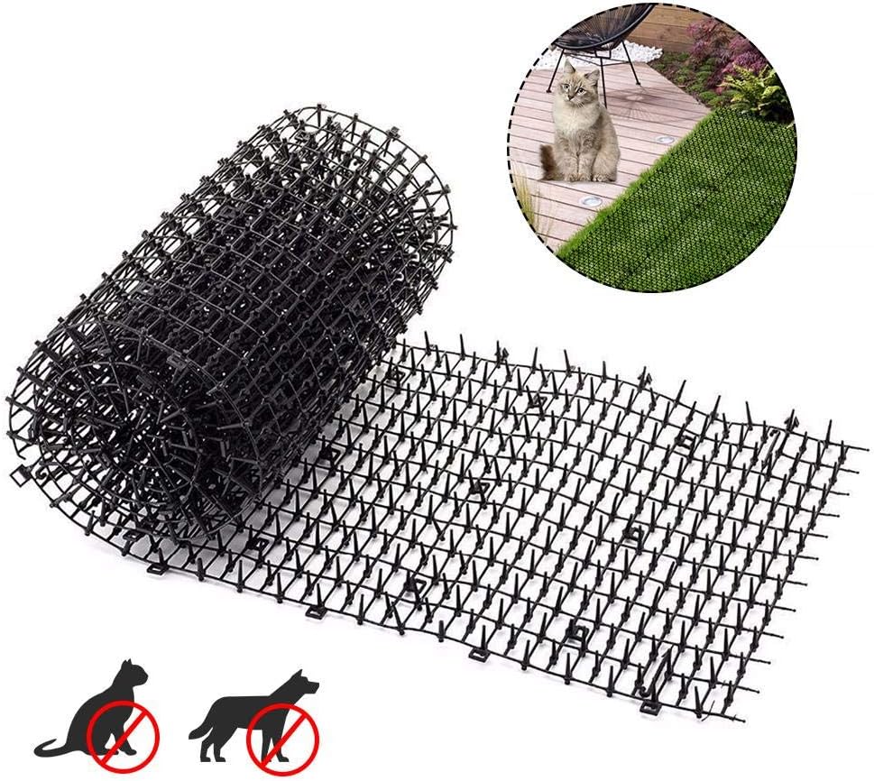QueenHome 80" Cat Scat Mat Cat Repellent Outdoor Garden Cat Dog Plastic Nail Cat Scat Mat Anti Cat Mat Indoor Cat Deterrent Outdoor Garden