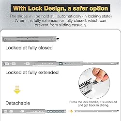 YENUO Heavy Duty Drawer Slides Full Extension With
