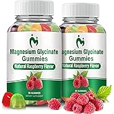 Magnesium Glycinate Gummies for Adults & Kids, 2 Packs Chewable Calm Magnesium Gummies for Sleep, Magnesium Glycinate 400mg,