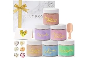 LILY ROY Mothers Day Gifts for Mom - Luxury 9-Piece Floral Epsom Salt Gift Set for Women, Bath & Body Gift Set in Elegant Box | Perfect Christmas, Birthday Gifts for Her & Him, All Occasion Holiday Present