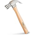 ESTWING Sure Strike Hammer - 20 oz Curved Claw Hammer with Smooth Face & Hickory Wood Handle - MRW20C