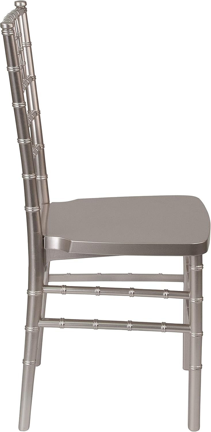 Flash Furniture HERCULES PREMIUM Series Pewter Resin Stacking Chiavari Chair - Chairs