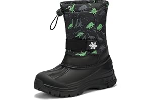 koppu Boys Girls Snow Boots Kids' Waterproof Snow Boots for Winter Slip Resistant Cold Weather Shoes