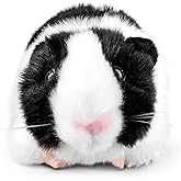 Living Nature Black Guinea Pig Stuffed Animal with Sound | Fluffy Guinea Pig Animal | Soft Toy Gift for Kids
