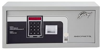 Godrej Secreto Electronic Safe with Free Demo (Silver, Powder Coated Finish)