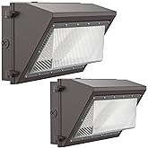 Flakeeper 120W LED Wall Pack Light with Dusk-to-Dawn Sensor, 16800LM 5000K LED Security Flood Lighting, 120V Outdoor LED Wall Lights for Parking Lots|Warehouses|Factories|Yard, 2 Pack