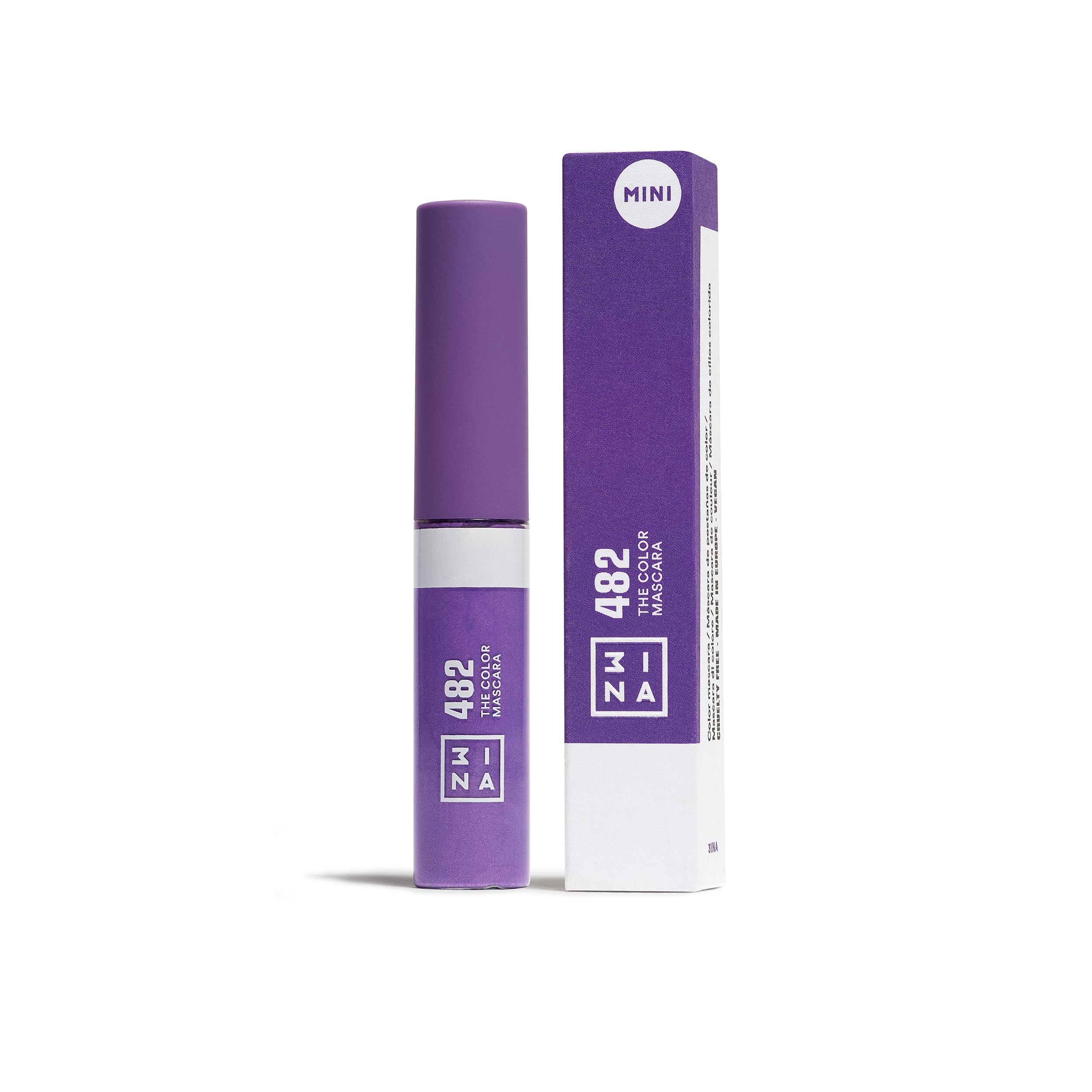3INA MAKEUP - The Color Mascara 482 (mini) - Purple - with Vegetal Keratin - Volume and Lift Mascara - Travel Size — image 1