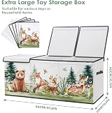 Decalsweet Extra Large Toy Storage Box with Lid 96x32x40cm Oxford Foldable view 2