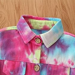 IMEKIS Toddler Baby Hippie Denim Jackets Button