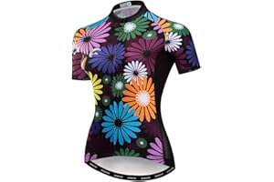 Hotlion Cycling Jersey Women Short Sleeve Bicycle Clothing Top MTB Full Zipper Bike Jerseys Clothes