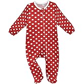 Dussdil Baby One-Piece Footies Newborn Rompers Pajamas Cotton Footed Pjs for Sleep Play Boys Girls