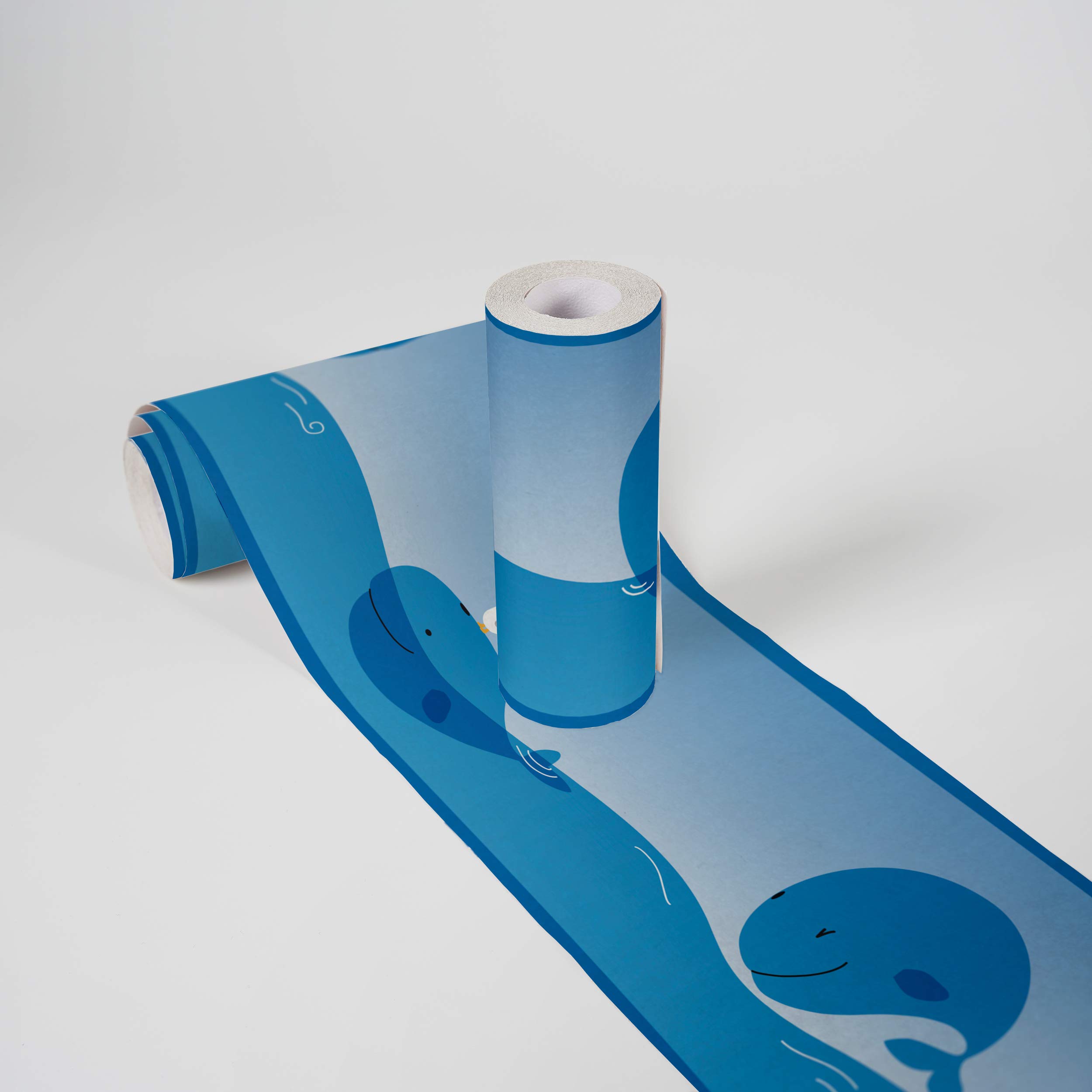 A.S. Création Wallpaper Borders Self-Adhesive Lovely Kids Ocean Friends Wallpaper Borders for Kids 5.00 m x 0.155 m Blue Made in Germany 403721 403721