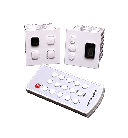 Blackt Electrotech Wireless Modular Remote Switch for 3 Lights and 1 Fans(Humming Less)