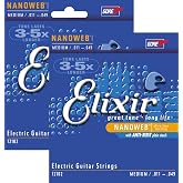 Elixir Medium Nanoweb Electric Guitar Strings 2-Pack