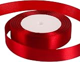 ZSYIULIA 20mm Wine Red Satin Ribbon 22M Gift Wrapping Craft Decor