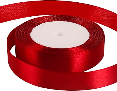 ZSYIULIA 20mm Wine Red Satin Ribbon 22M Gift Wrapping Craft Decor