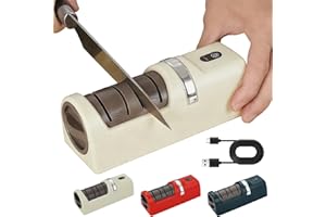 Automatic Kitchen Knife Sharpener, 2026 New Upgraded Electric Knife Sharpener, USB Rechargeable Cordless 3-Stage Professional