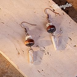 Wrangler Western Earrings Concho Dangling Retro