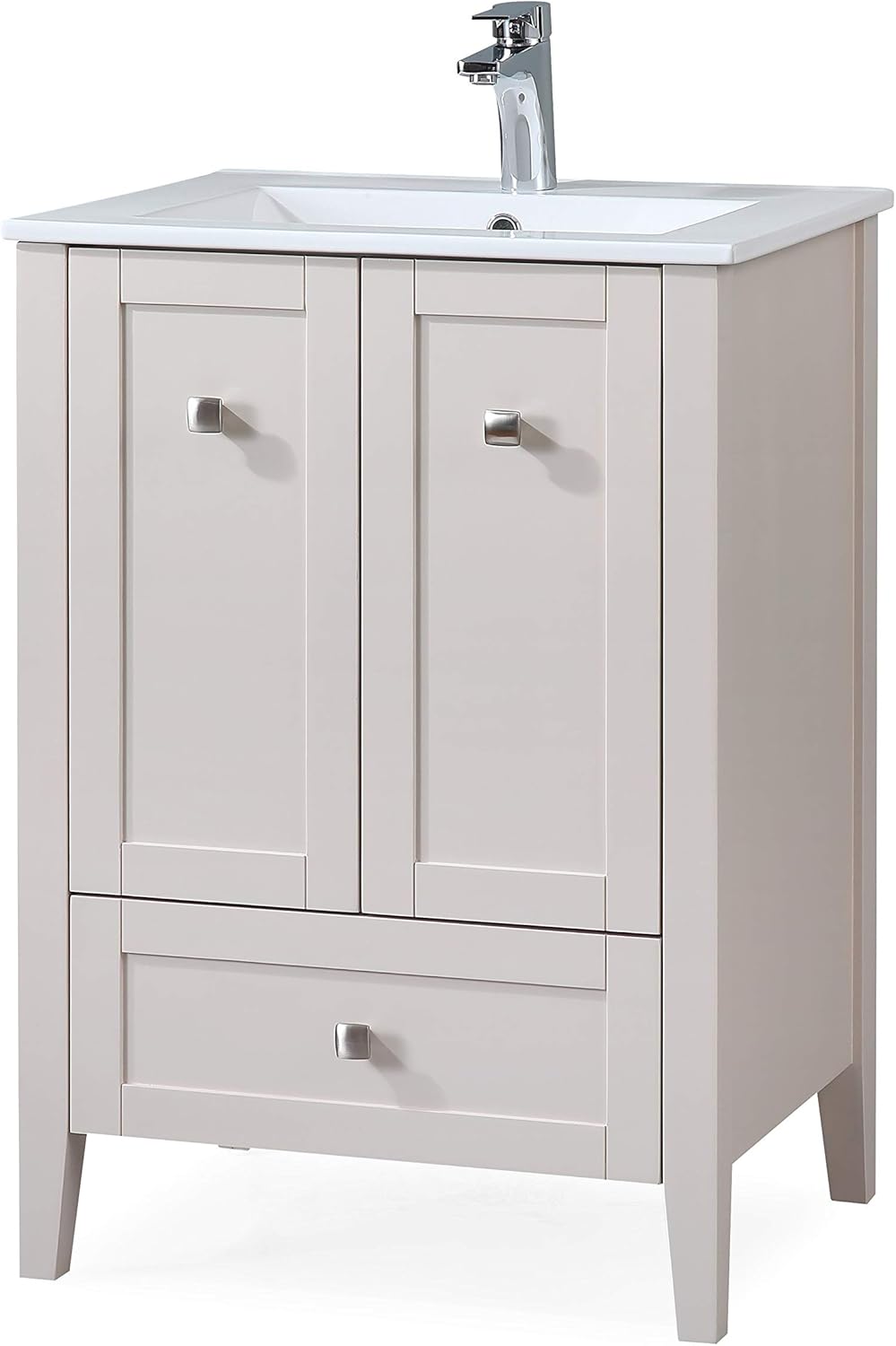 Tenant 25" Tennant Brand Vermezzo Modern Small Slim Taupe