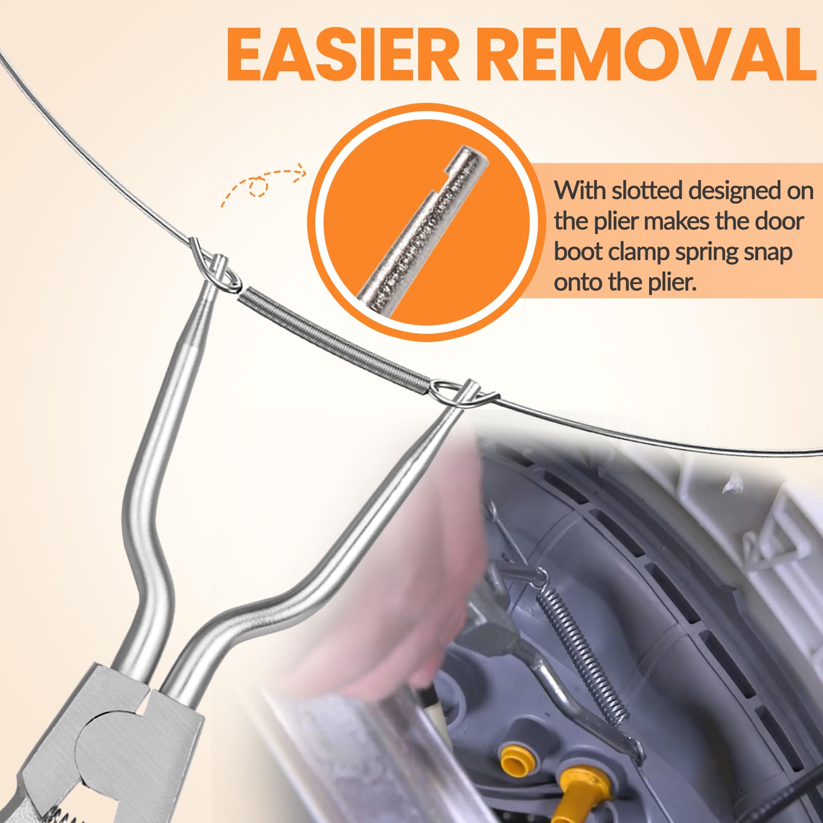 383EER4004A/383EER4001A Washer Spring Expansion Removal Tool for LG Samsung Whirlpool and Kenmore 4986ER0004F/B/G Washing Machine Inner Outer Door Boot Seal Spring Clamp Removal Tool