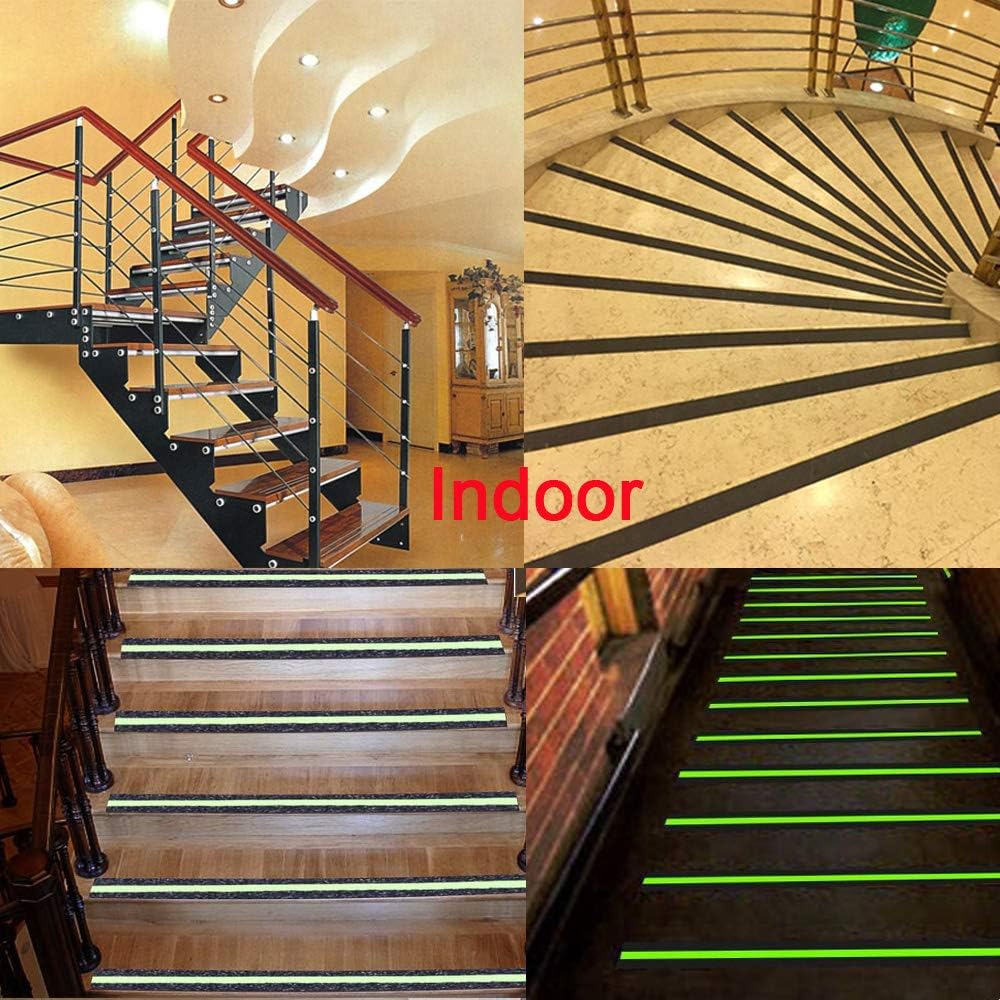 QitinDasen 5 M X 5 cm Green Fluorescent Anti-Slip Tape, Self-Adhesive Non-Slip Safety Tape, Glow in The Dark Tape - Image 5