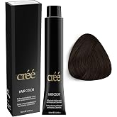 Cree Professional Intense Light Brown Permanent Hair Color - Long Lasting, Rich Vibrant - Gray Coverage 100ml - 3.4 fl.oz.