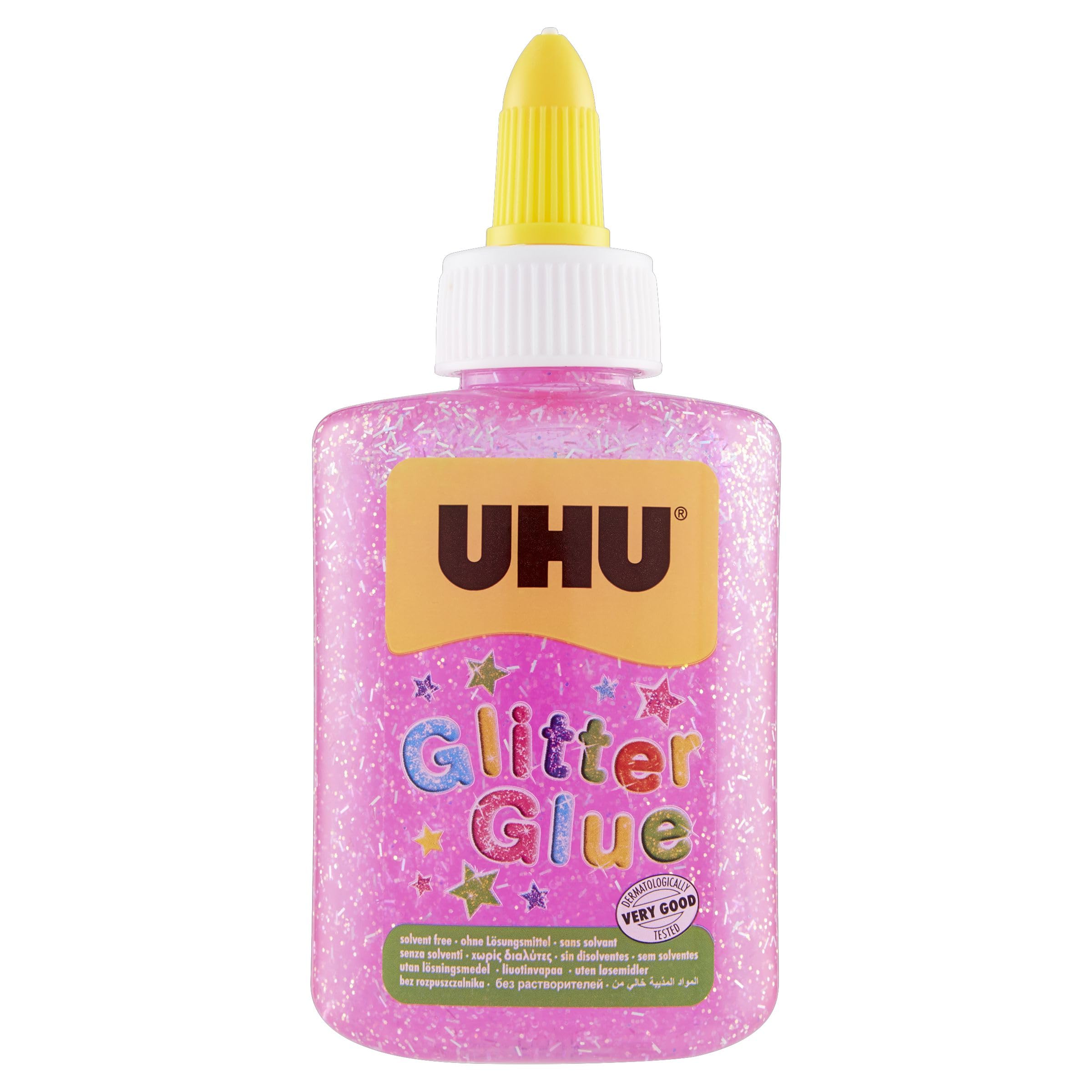 UHU Glitter Glue Bottle 88.5ml Pink