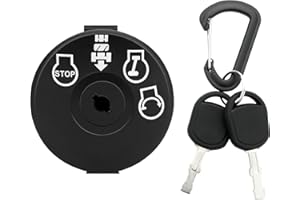 XINRINTONG 532193350 Ignition Switch with 2 Keys 4 Position 7 Terminals for AYP, Husqvarna, Craftsman, Sears, Poulan Lawn Mower Rider - Replaces 6900-49P1 33457 21546319 448017800 193350 725-07527 705064