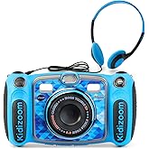 VTech Kidizoom Duo 5.0 Deluxe Digital Selfie Camera with MP3 Player and Headphones, Blue