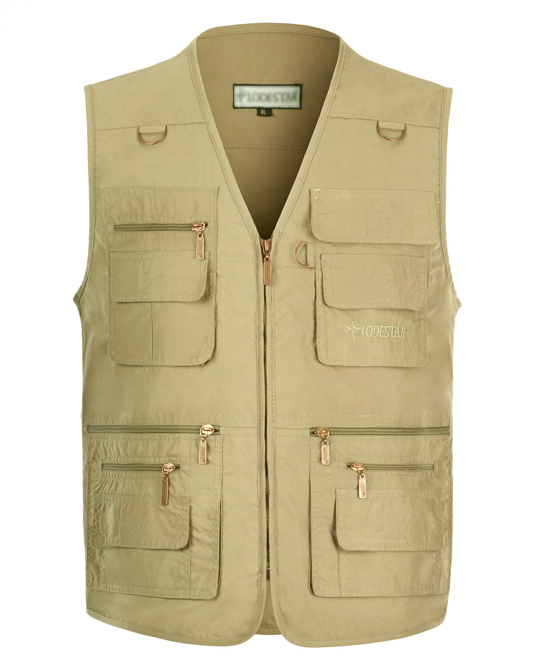 Gihuo Men's Summer Outdoor Work Safari Fishing Travel Vest with Pockets