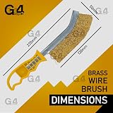 G4GADGET Brass Wire Brush Yellow Handle Long General Purpose Rust Removal view 5