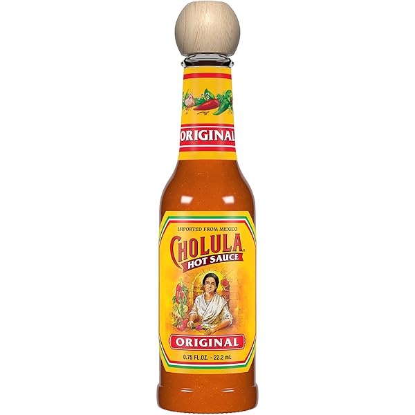 CHOLULA ORIGINAL HOT SAUCE TRAVEL SIZED BOTTLE, 48 COUNT – 48 PACK OF 0.75 FLUID OUNCE BOTTLES OF HOT SAUCE WITH MEXICAN PEPPERS, PERFECT SIZE FOR DELIVERY AND TAKEOUT ORDERS