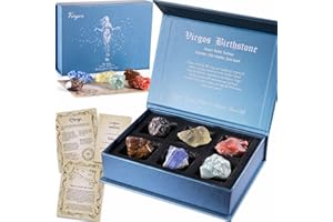 Faivykyd Virgo Crystal Birthday Gifts, Astrology Spiritual Gifts for Women Zodiac Sign, Natural Crystals & Healing Stones Horoscope Set, Gifts Ideas for Women Girlfriends Sister Birthday Unique