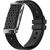 SOUYIE 20MM Silicone Band Compatible LYAOZHU Smart Bracelet, Adjustable Replacement Sport Strap for Men Women, Removable and Replaceable Watchband, Black