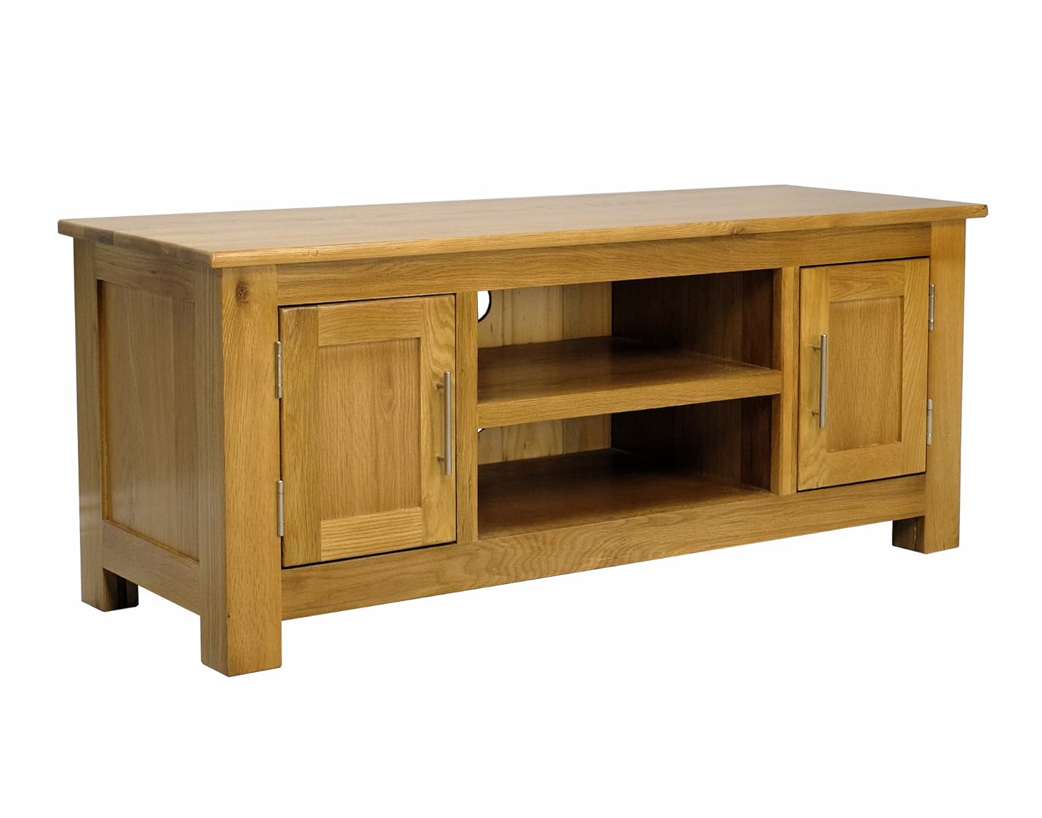 Oakland Solid Chunky Oak Large TV DVD Video Stand TV Cabinet Unit