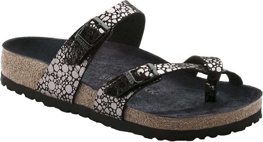 birkenstock mayari black metallic stone