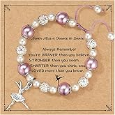 Dance Recital Gifts for Women, Dancing Sparkle Pink Dance Bracelet for Dance Lover Team, Ballerina Gift for Ballet Dancer, Dancing School Competition Gifts for Ballet Friends Mate