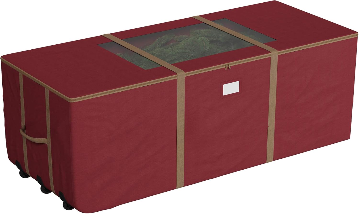 Holiday Décor Storage - Elf Stor 83-DT5172 Premium Red Rolling Duffle Style Christmas Storage Bag-Holds Trees up to 12 Feet, Foot