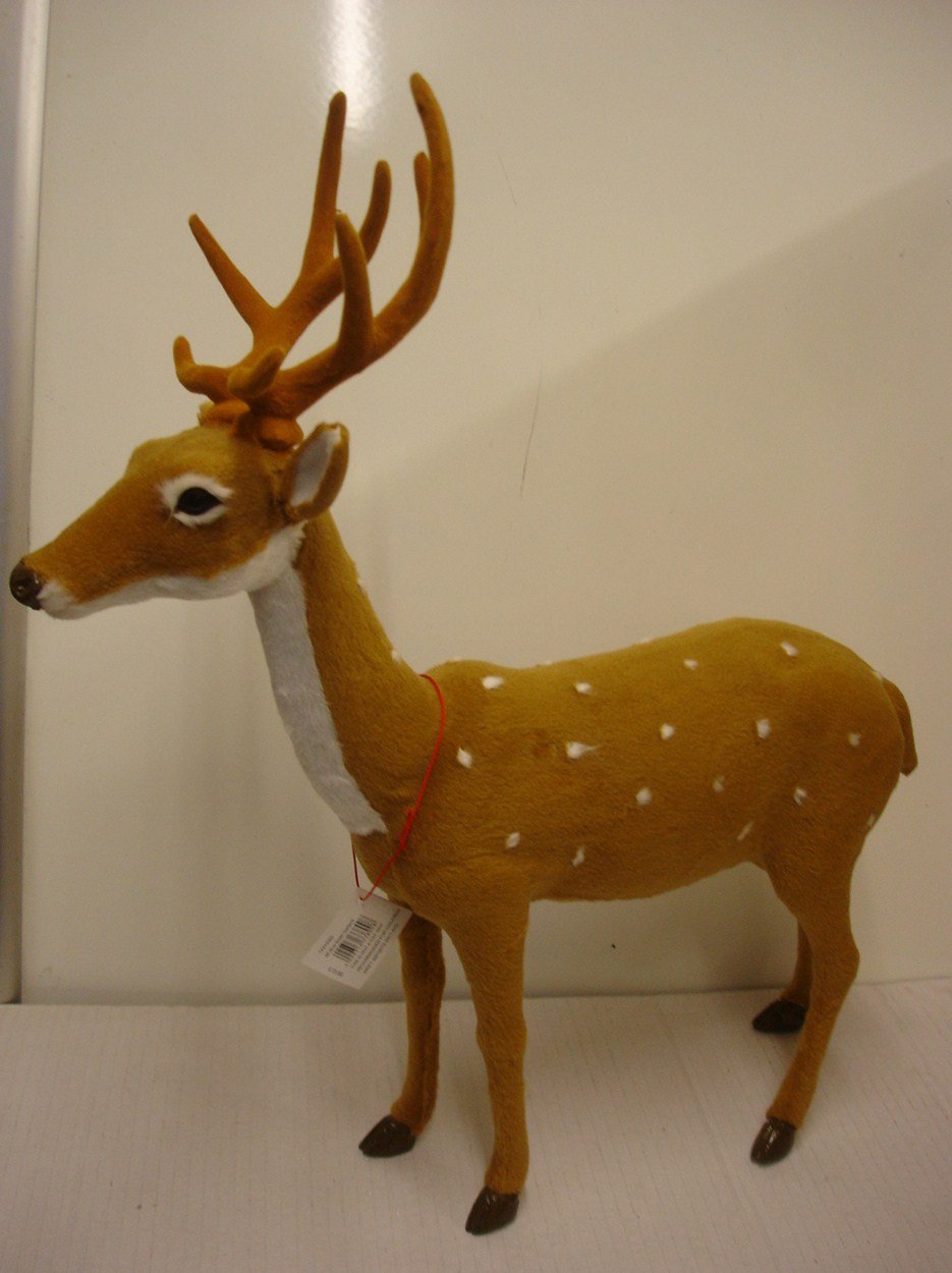 New 39cm Standing reindeer / Deer Christmas Figure / Figurine Amazon.co.uk Kitchen & Home