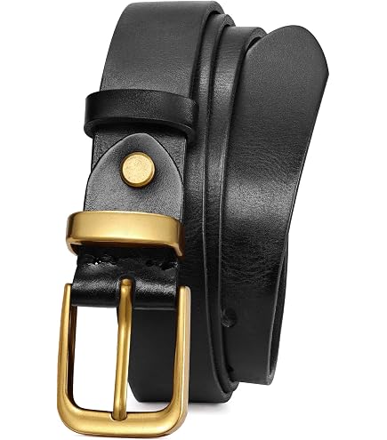 Brown Leather Belt Women for Jeans - Made in USA - Genuine 
