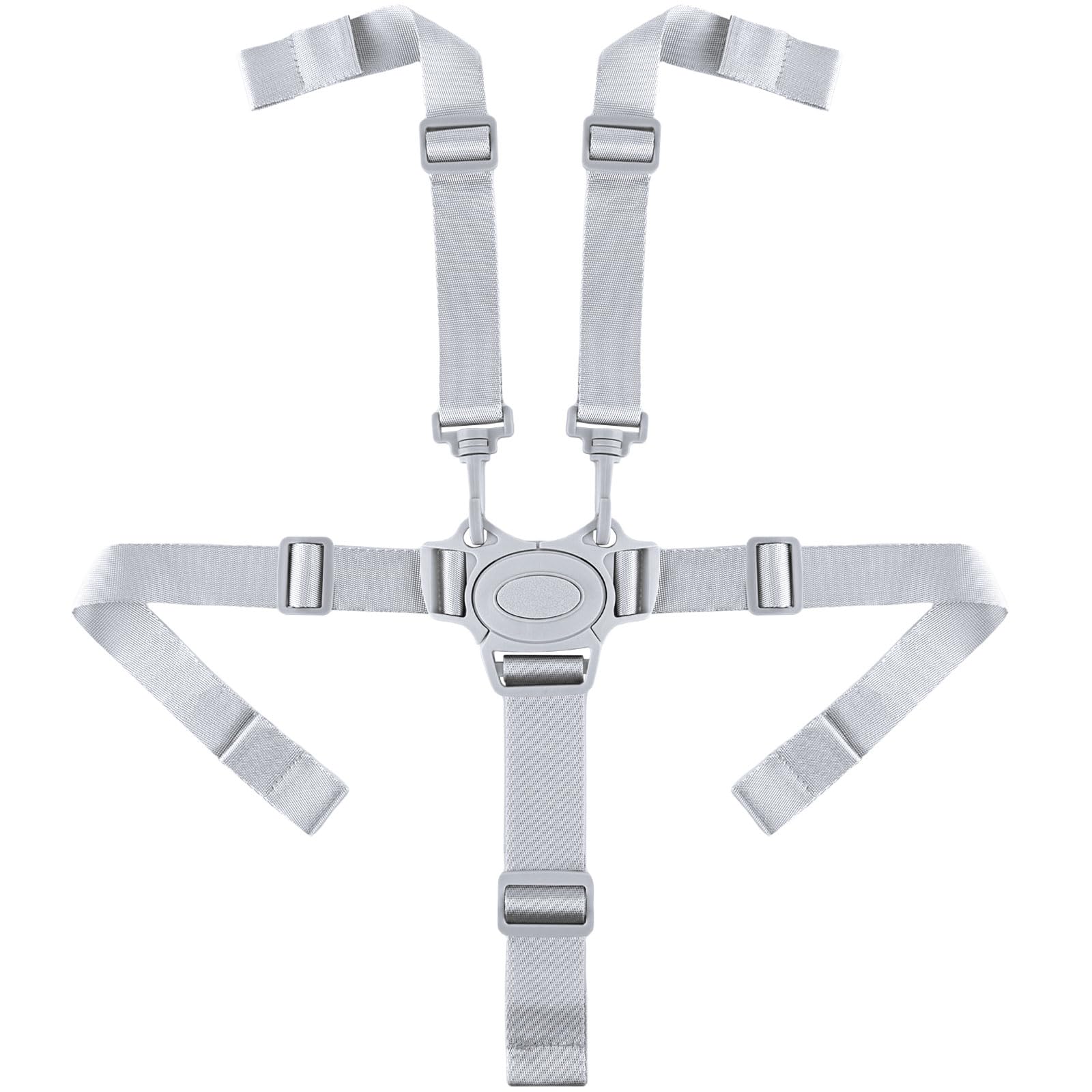 AWAVM Baby High Chair Straps Adjustable Baby Seat Belt 5 Point Harness Straps Safety High Chair Harness,High Chair Replacement Straps for Stroller High Chair Pram Buggy Children Kid Pushchair (grey 1)