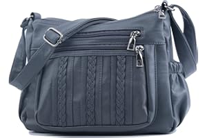 ELDA Purses for Women Pocketbooks Soft PU Leather Ladies Crossbody Purse Multi Pocket Shoulder Bag