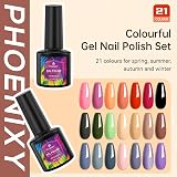 Phoenixy Gel Nail Polish Set 24Pcs with Base Coat Top Coat 7ml view 2