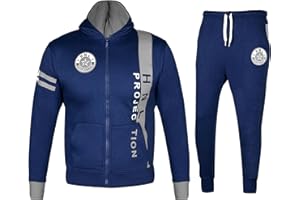 A2Z 4 Kids Boys Girls Tracksuit HNL Projection Contrast Zipped Hooded Top Jogging Bottoms Sports Comfortable Tracksuit