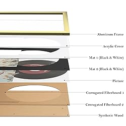 eletecpro 16x24 Aluminum Record Frame with Acrylic