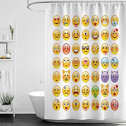Amazon Com Shower Curtains With Trees On Them Emoji Set Of